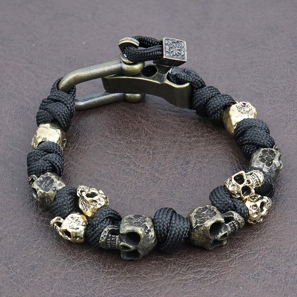 Kevin | Skull armband met gesp