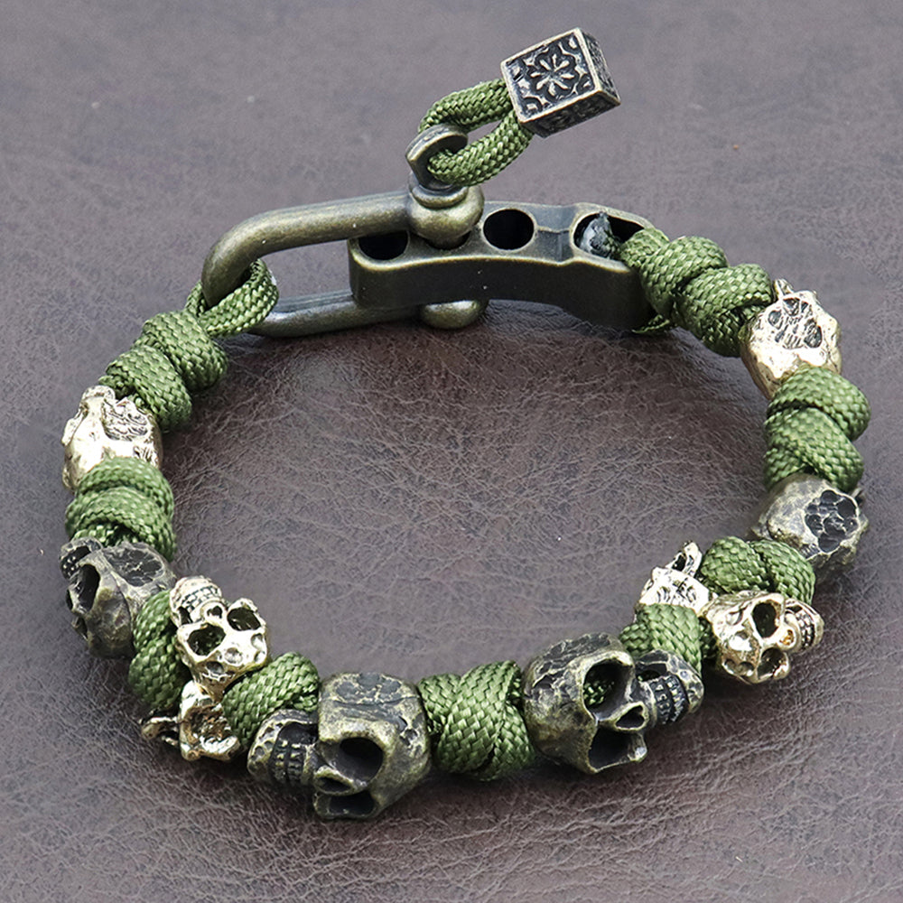 Kevin | Skull armband met gesp
