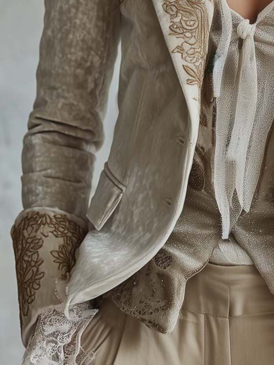 Cemre | Elegante blazer met brodedetails