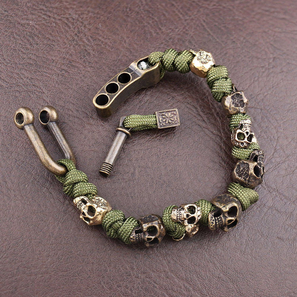 Kevin | Skull armband met gesp