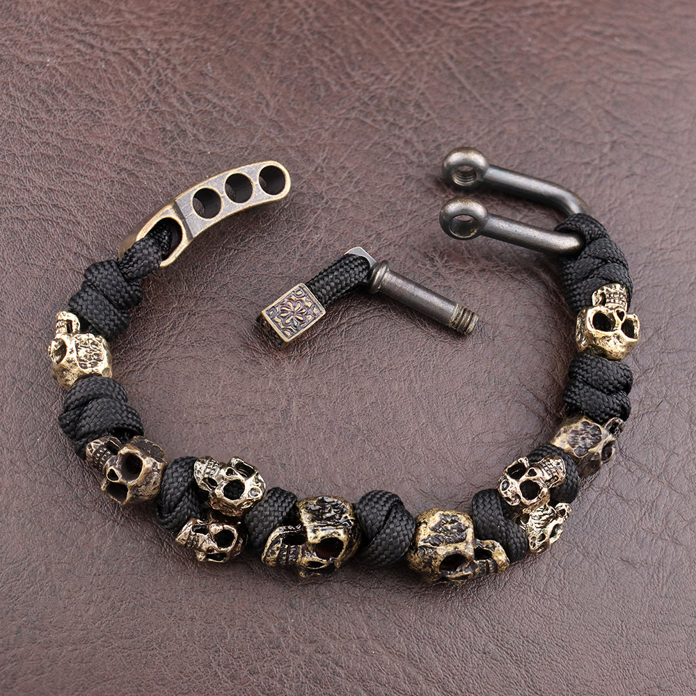 Kevin | Skull armband met gesp