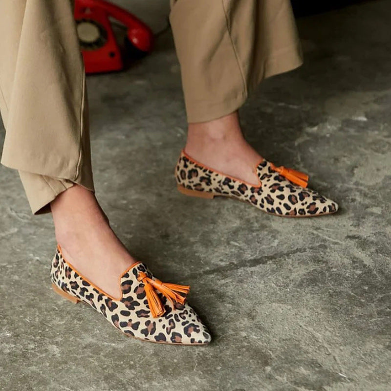 Nola | Luipaardprint Loafers