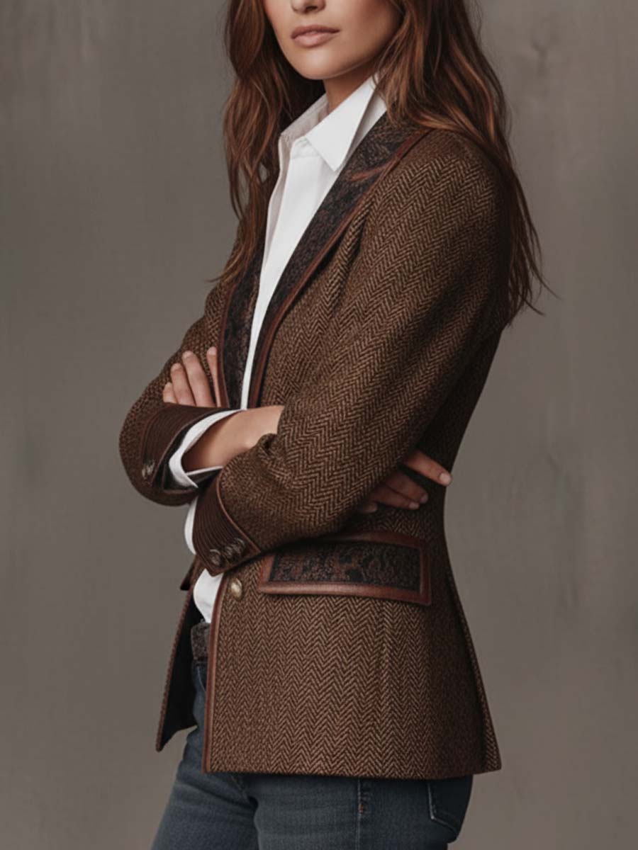 Maybritt | Blazer met ingeweven details