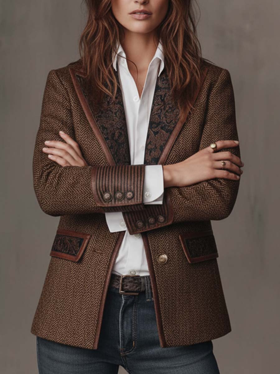 Maybritt | Blazer met ingeweven details