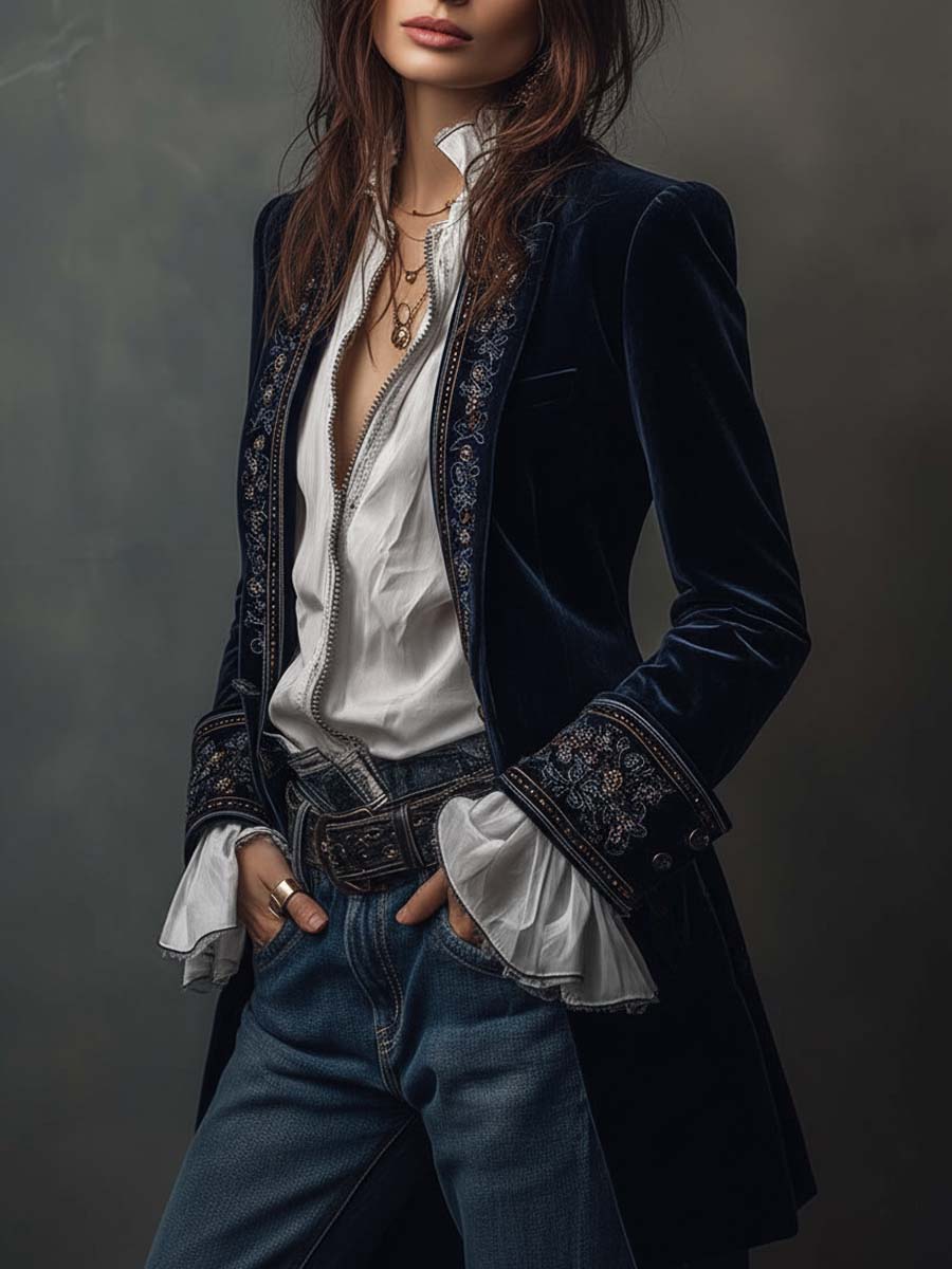 Françoise | Luxe Blazer met broderingen