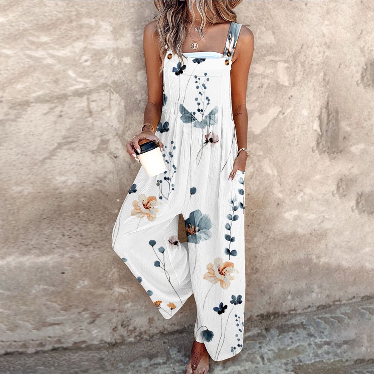 Comfortabele Gedrukte Overalls