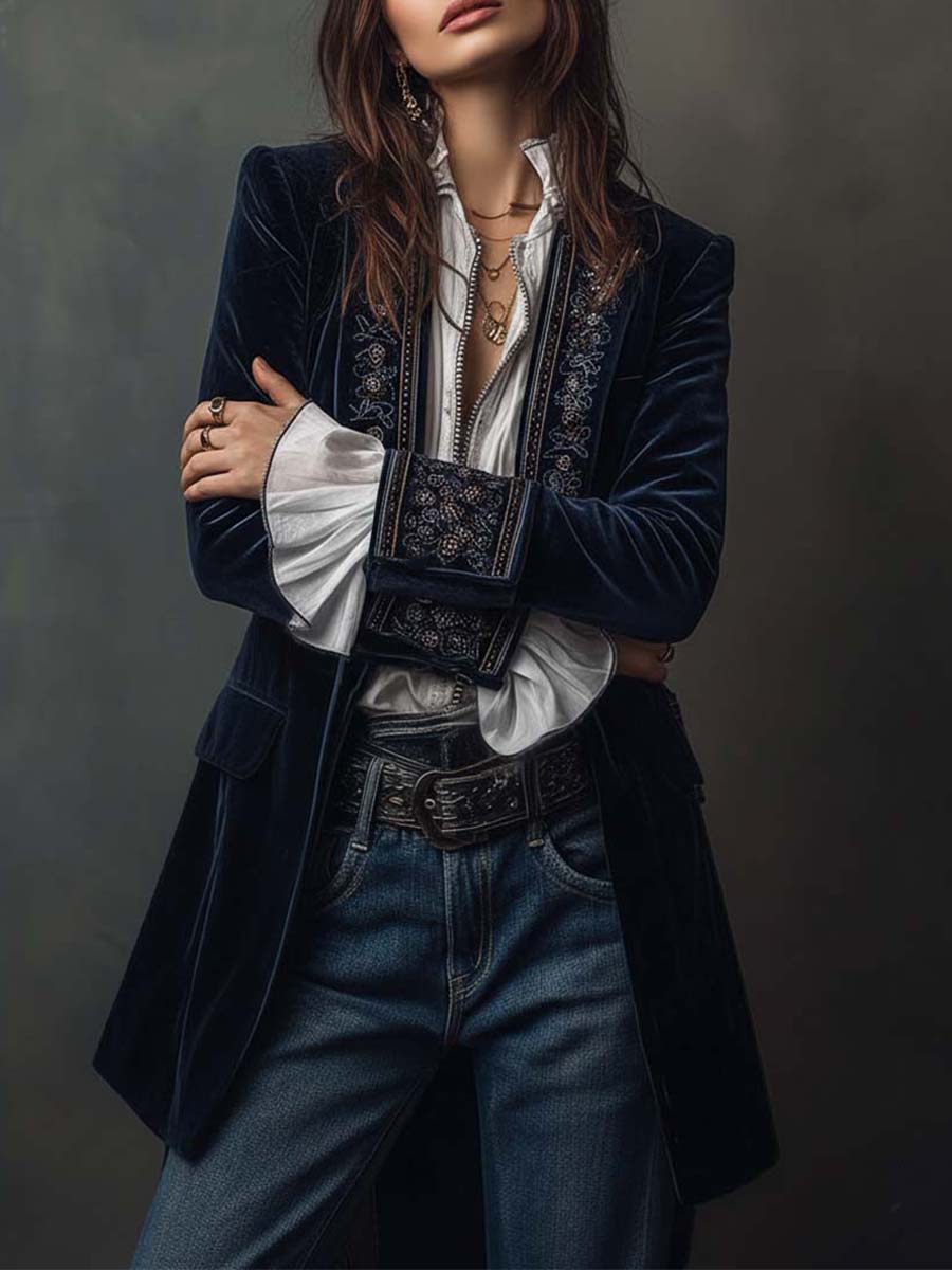 Françoise | Luxe Blazer met broderingen