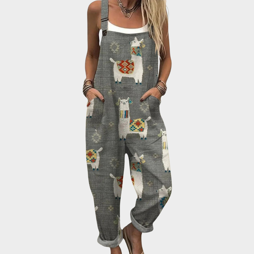 Comfortabele Gedrukte Overalls