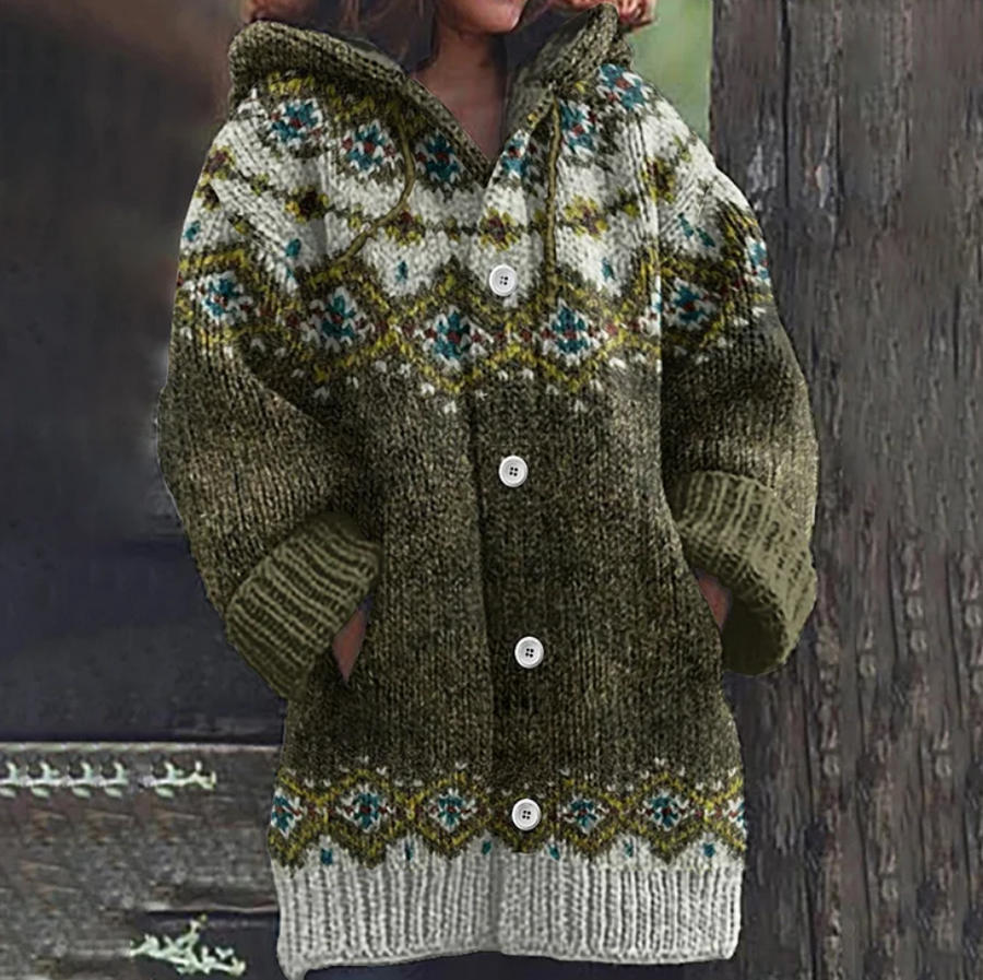 Nuray | Jacquard cardigan met motief