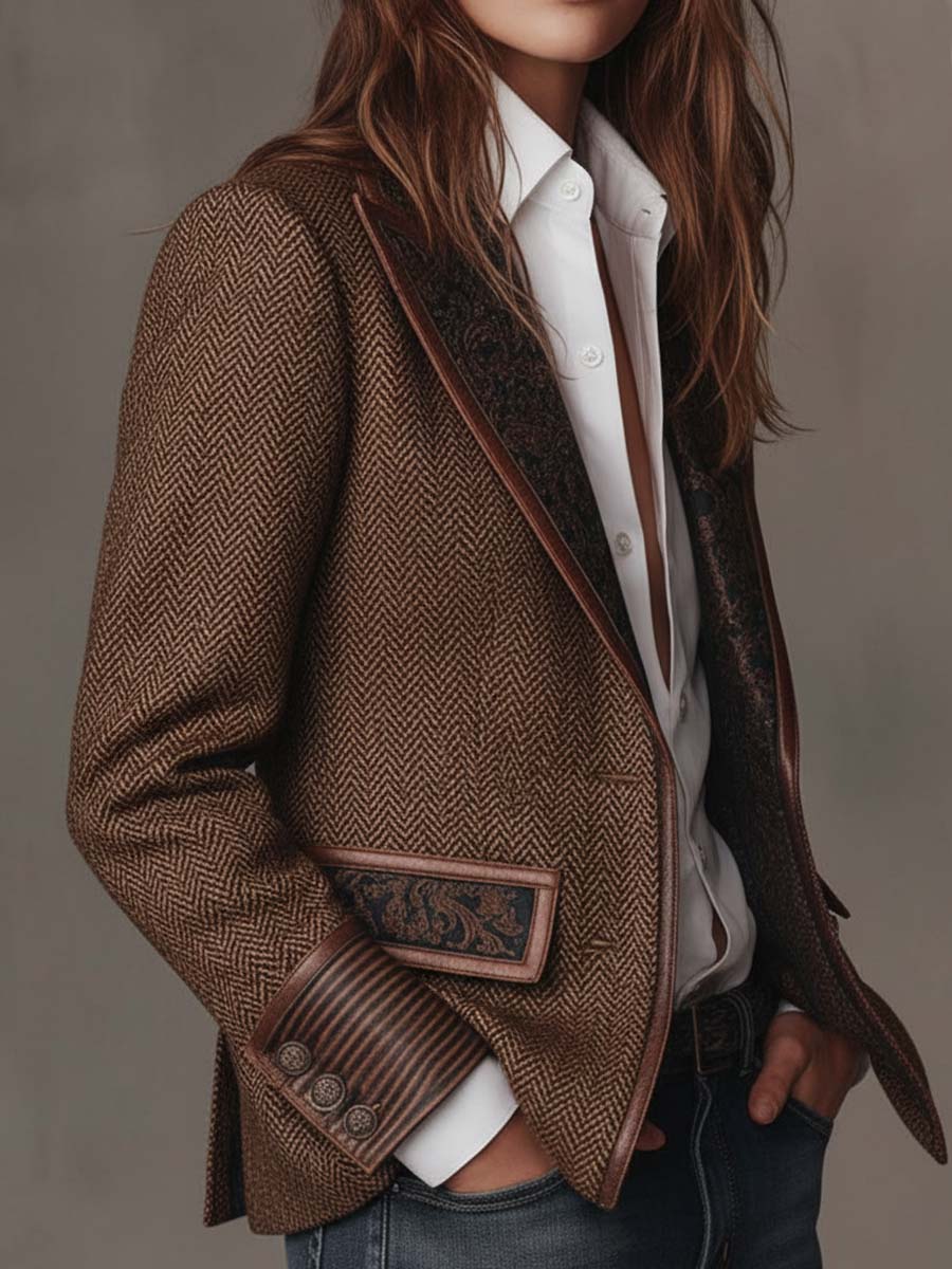 Maybritt | Blazer met ingeweven details