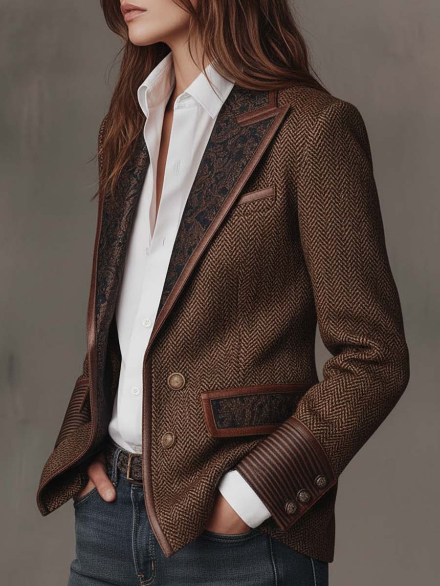 Maybritt | Blazer met ingeweven details