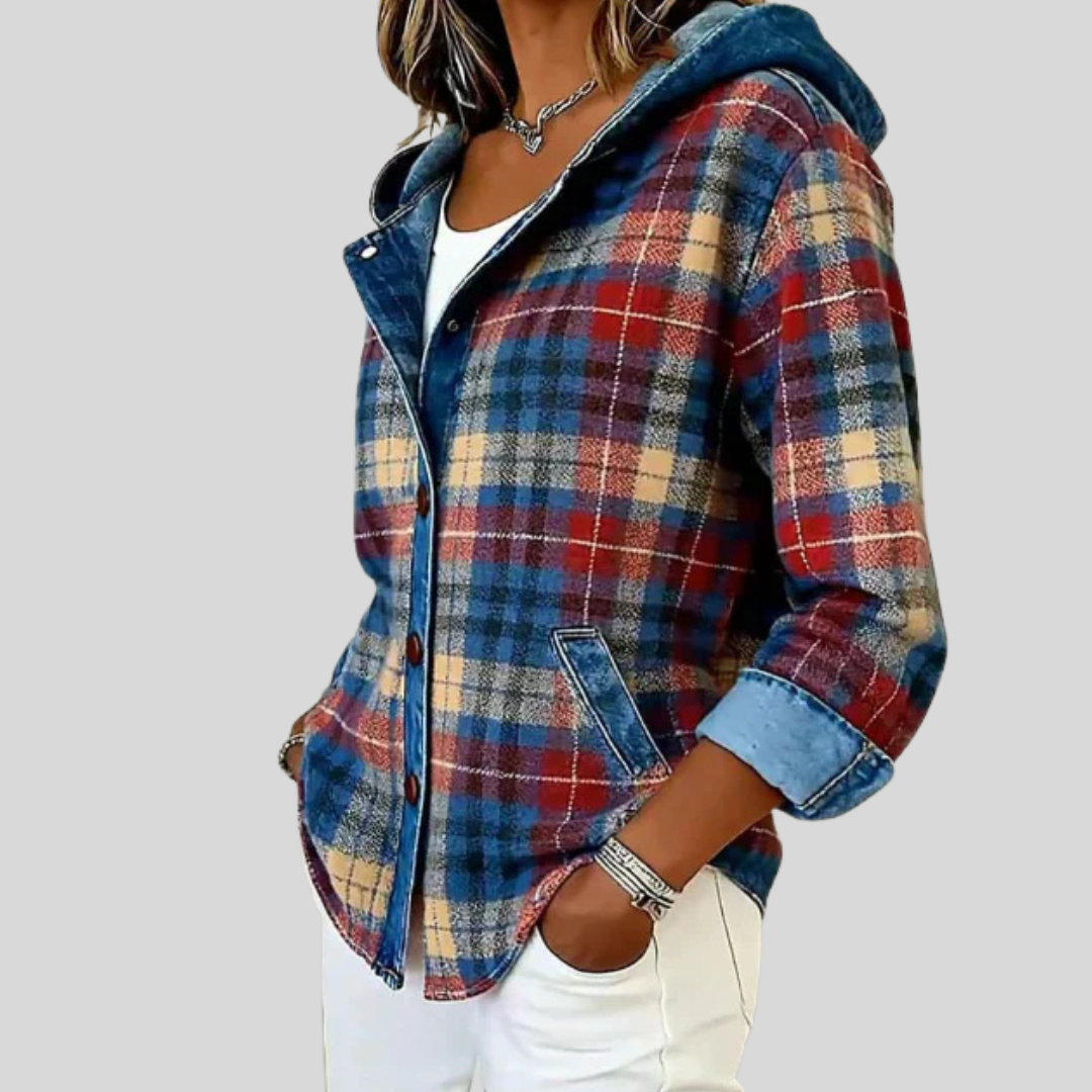 Hoi | Geruite Sweatshirts Jacket
