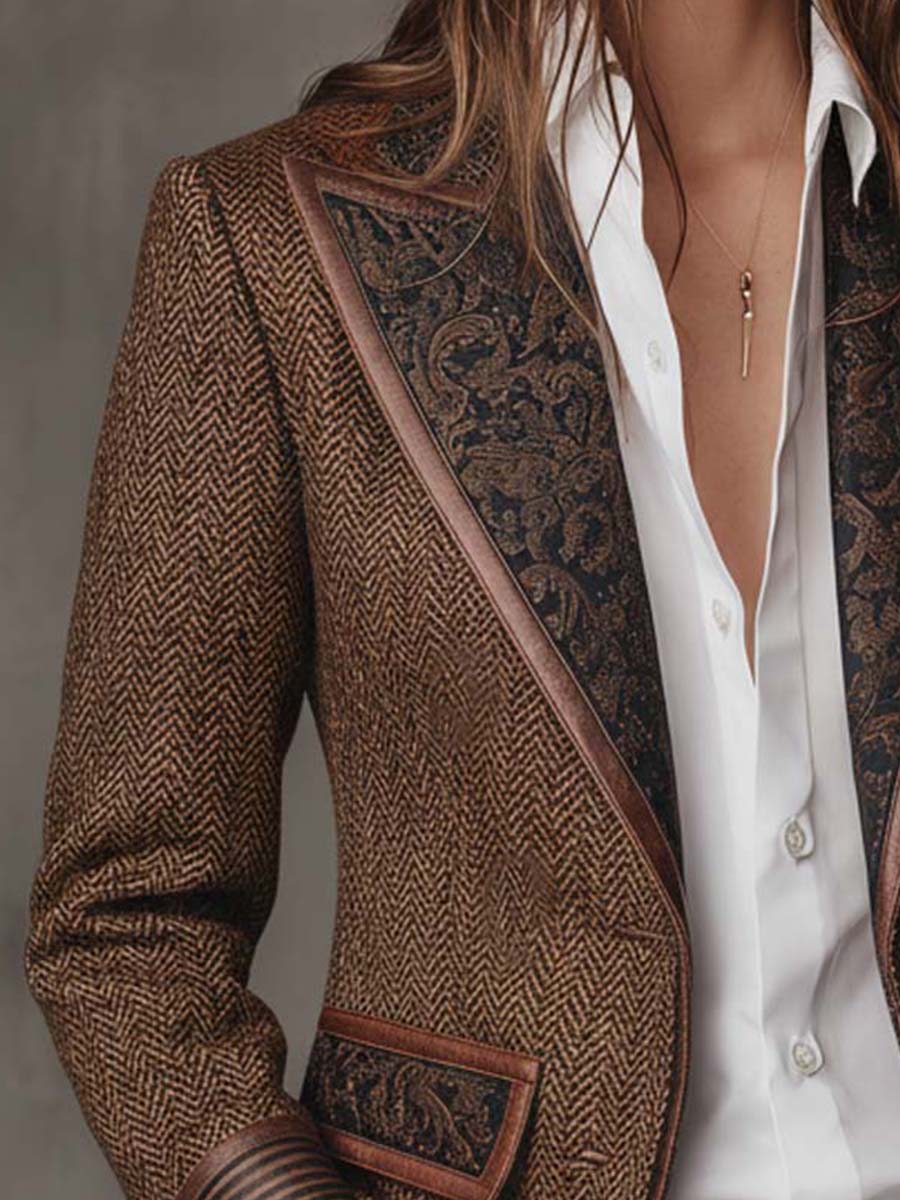 Maybritt | Blazer met ingeweven details