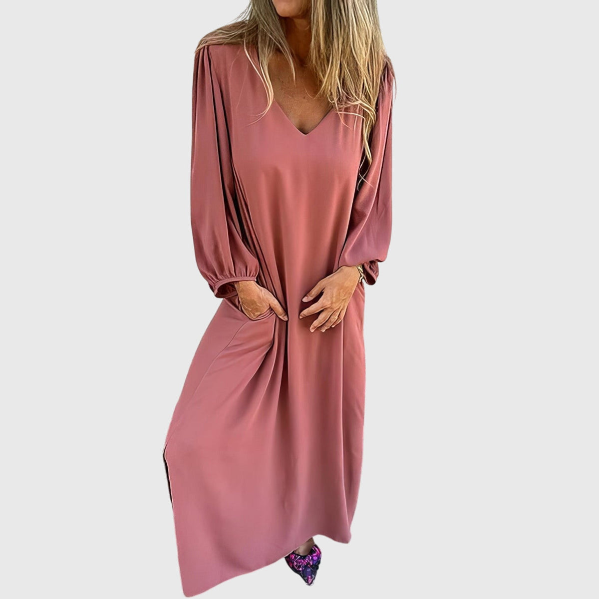 Carol™ - Lange Boho Jurk met Zakken