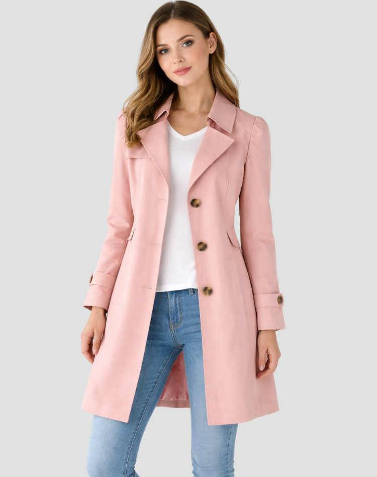 Phebe | Waterdichte Trenchcoat met Windwerende Bescherming