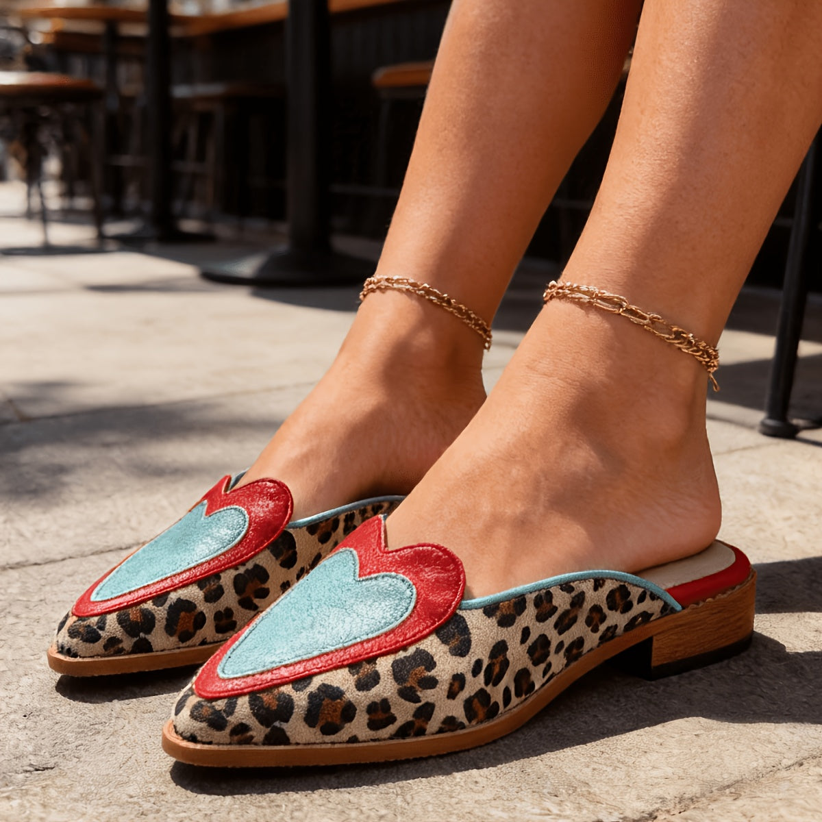 Daniëlla | Leopard Loafers met hartje