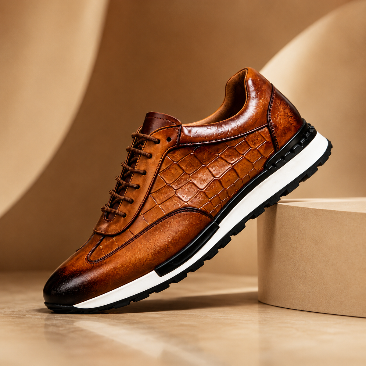 Ralph | Klassieke sneakers met textuur
