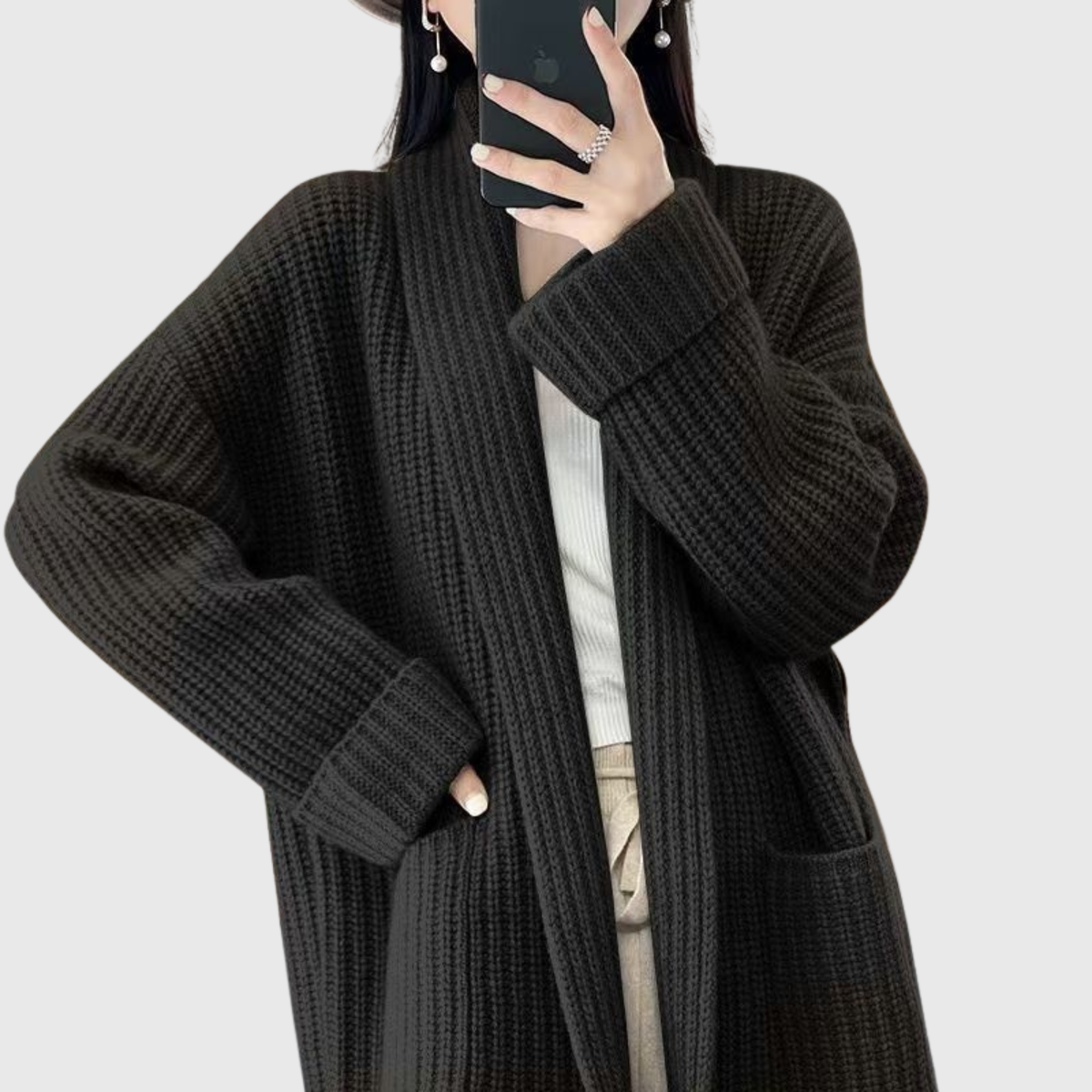 Khadra | Oversized ribgebreide Jassen