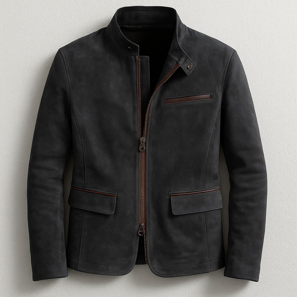 Hannes | Suède blazer met zakken