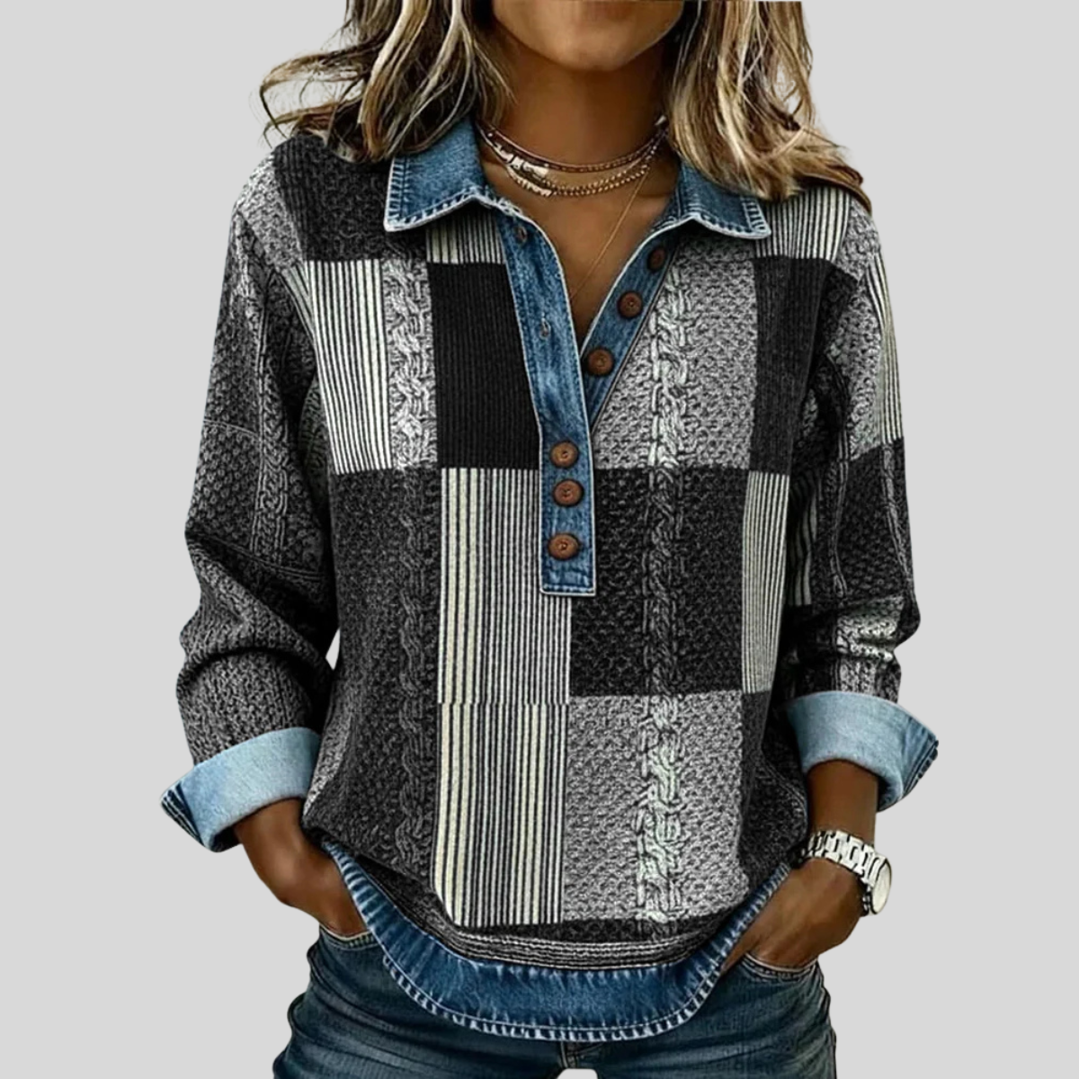 Franciska | Patchwork Sweatshirts