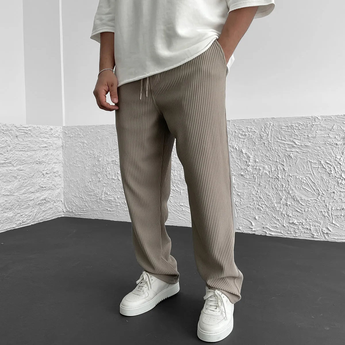 Hugo | Geribde broek casual