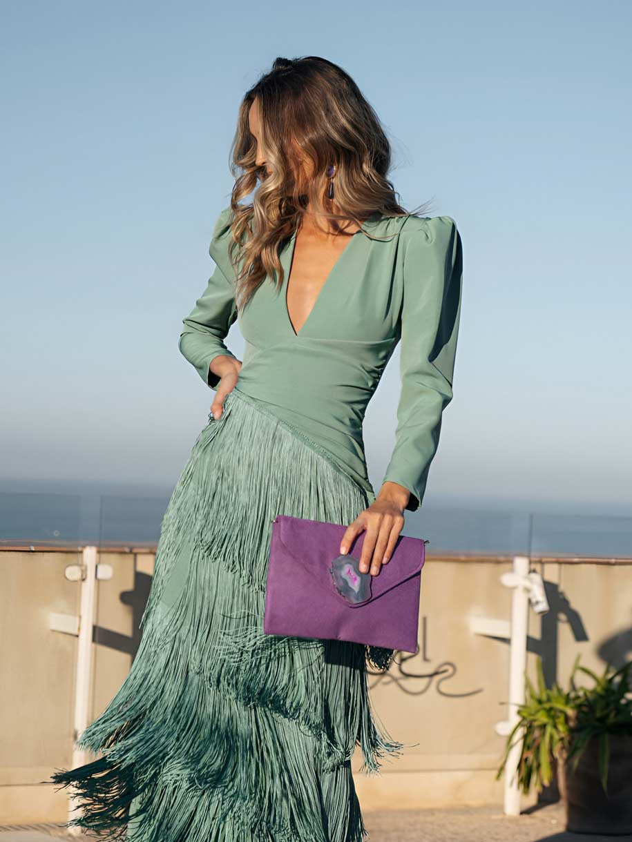 Elegante Franje Jurk - Maison Claire en Sylvie