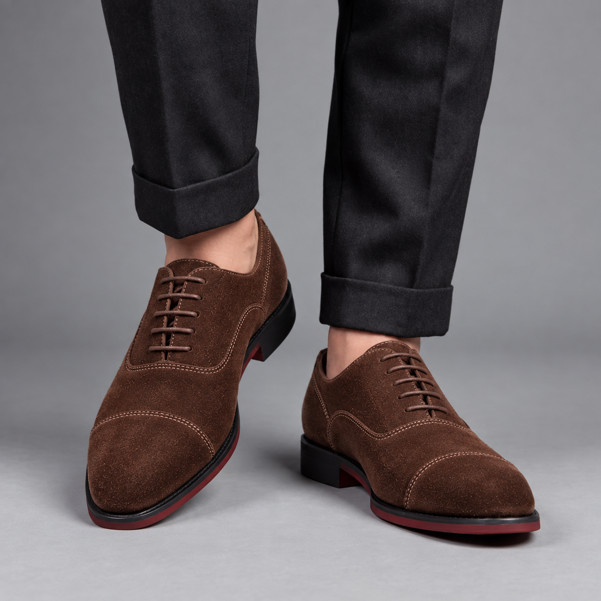 Laurens | Suède Oxfords schoenen