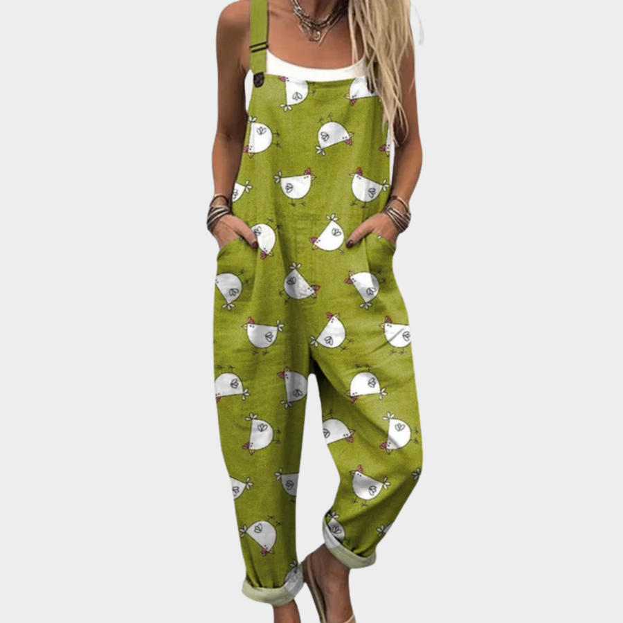 Comfortabele Gedrukte Overalls