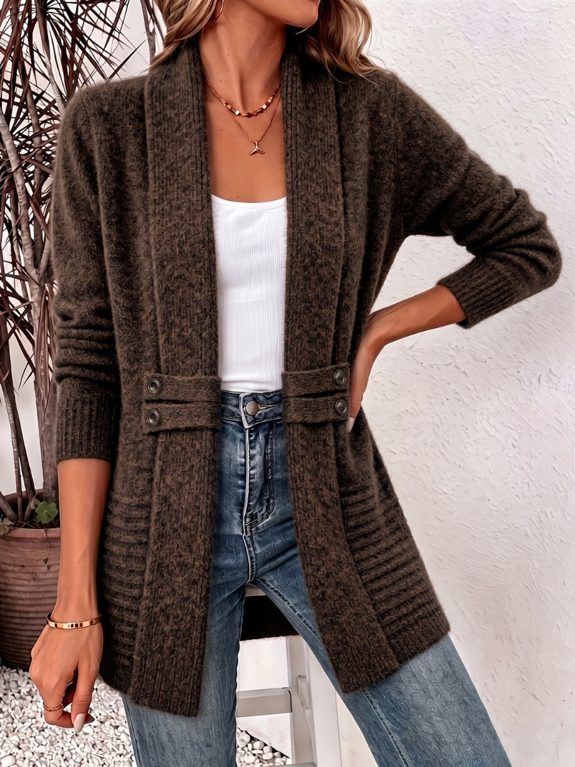 Carmel | Gebreide blazer met details