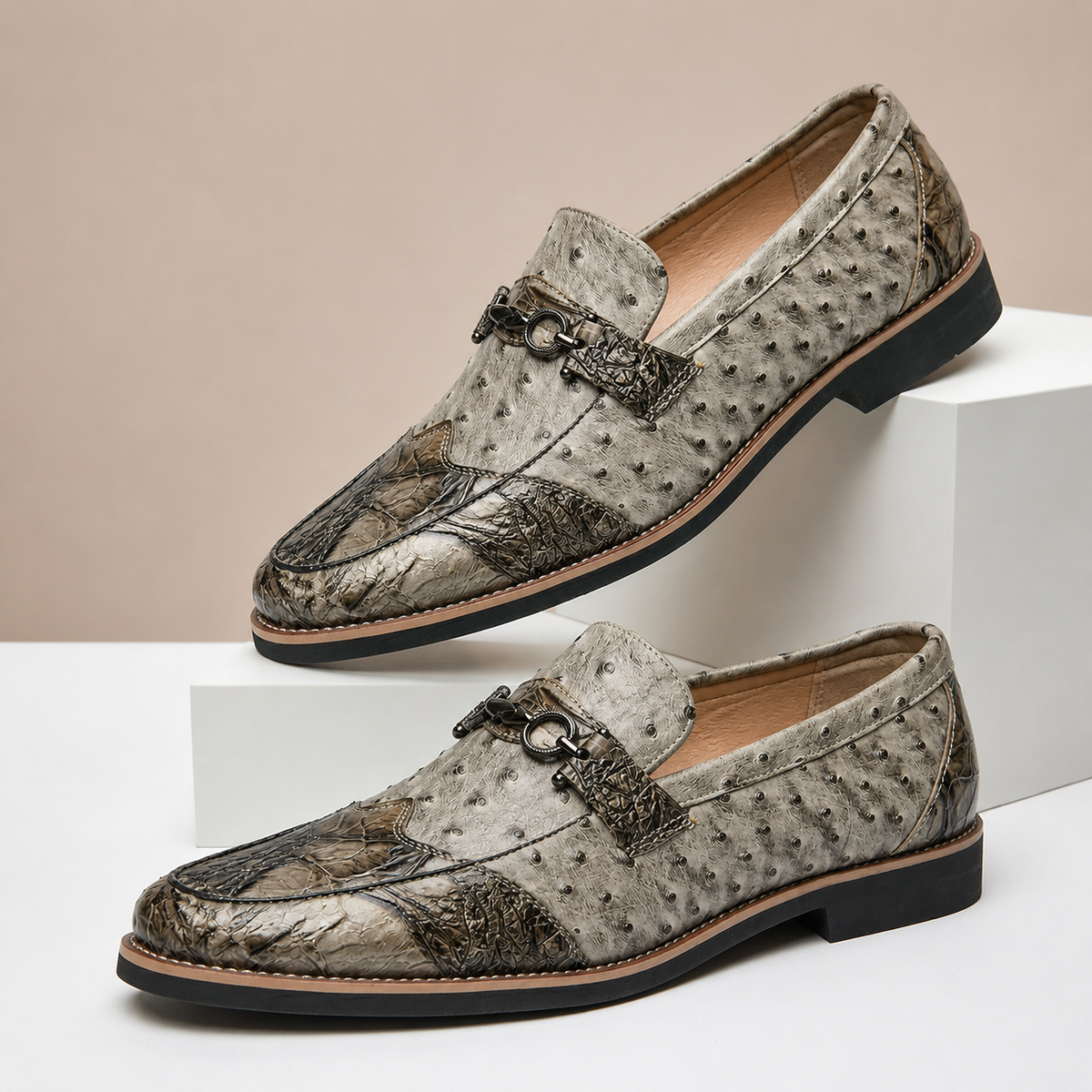 Joris | Gestippelde loafers