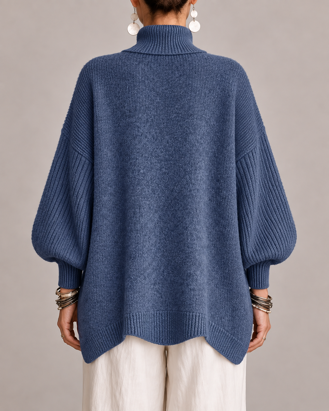 Luciana | Oversized Coltrui met Pofmouwen en Extra Warmte-Isolatie