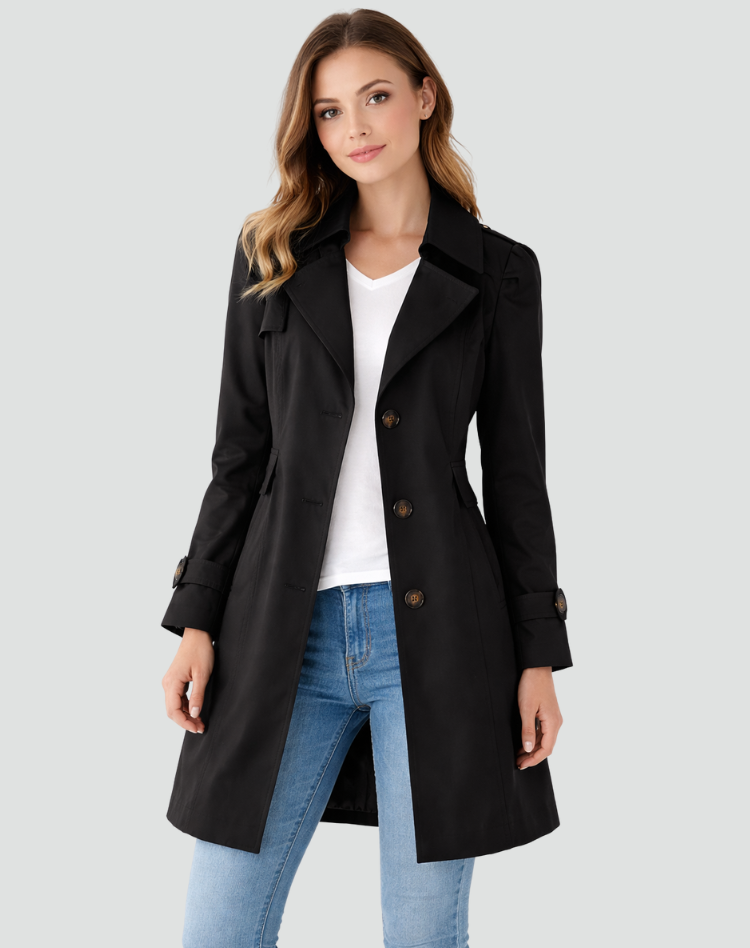 Phebe | Waterdichte Trenchcoat met Windwerende Bescherming