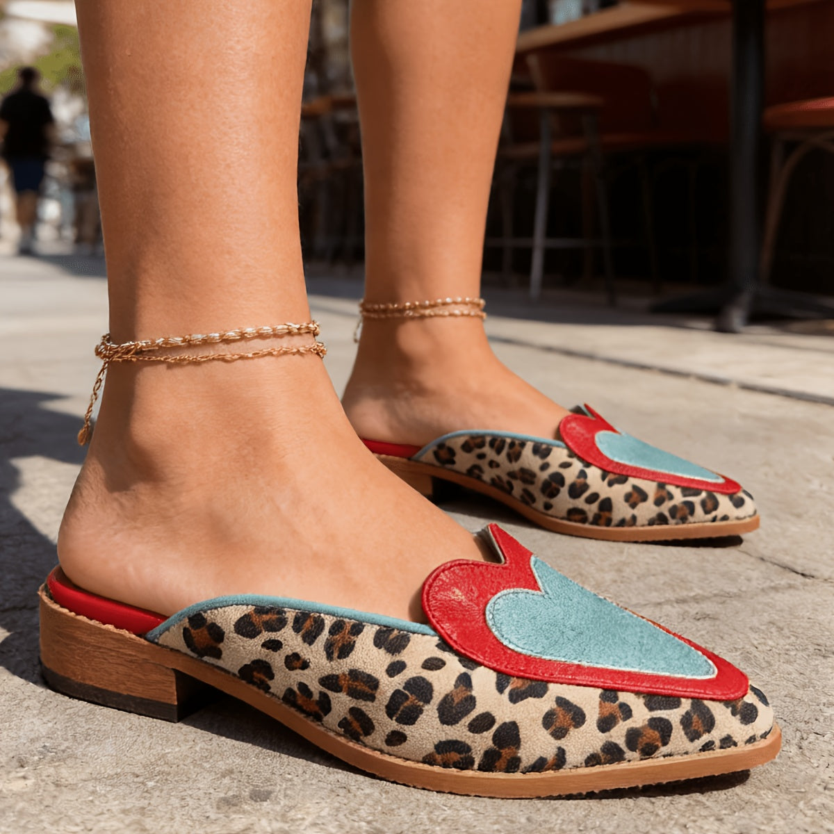 Daniëlla | Leopard Loafers met hartje