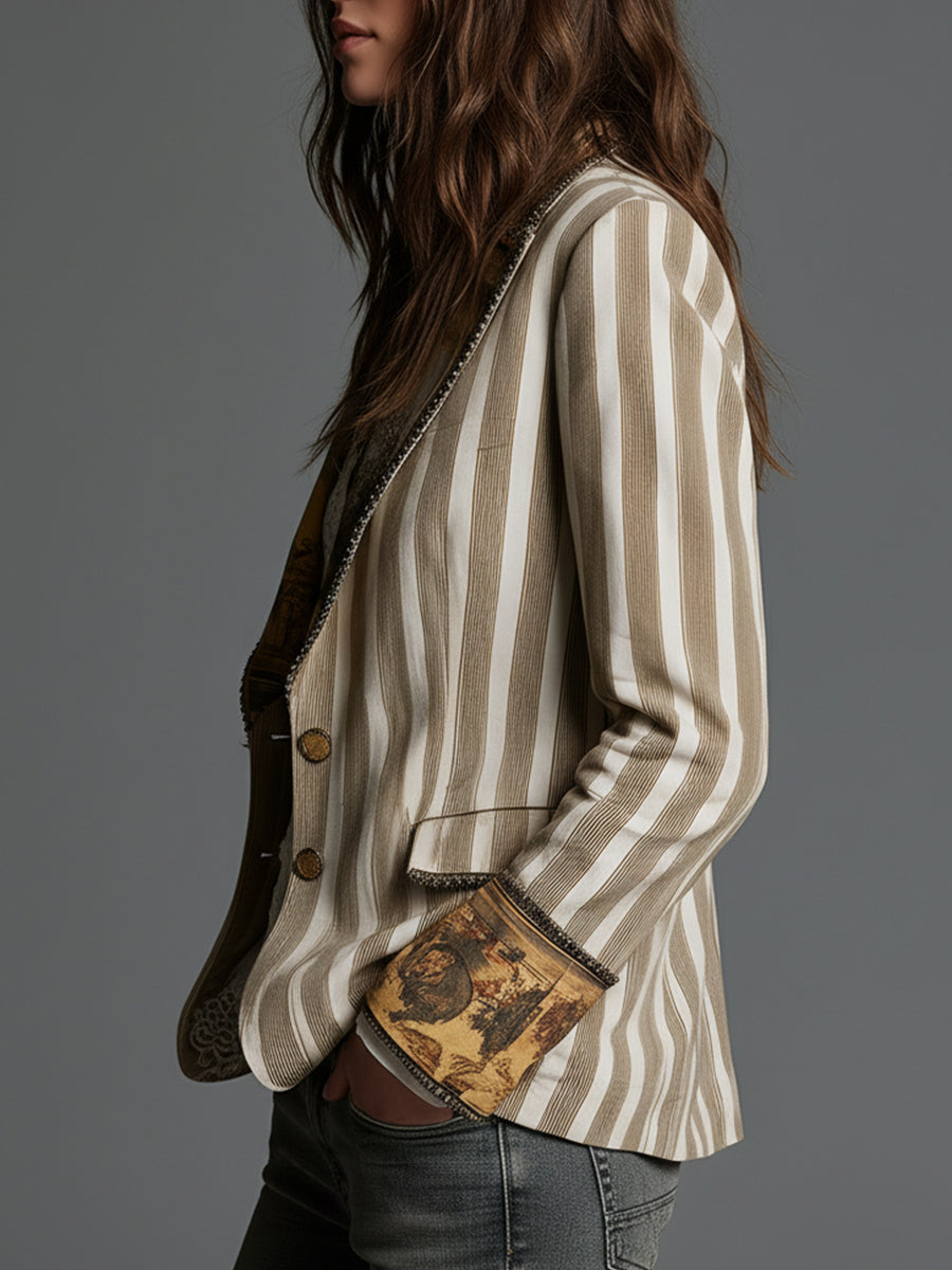 Geertje | Gestreepte Blazer