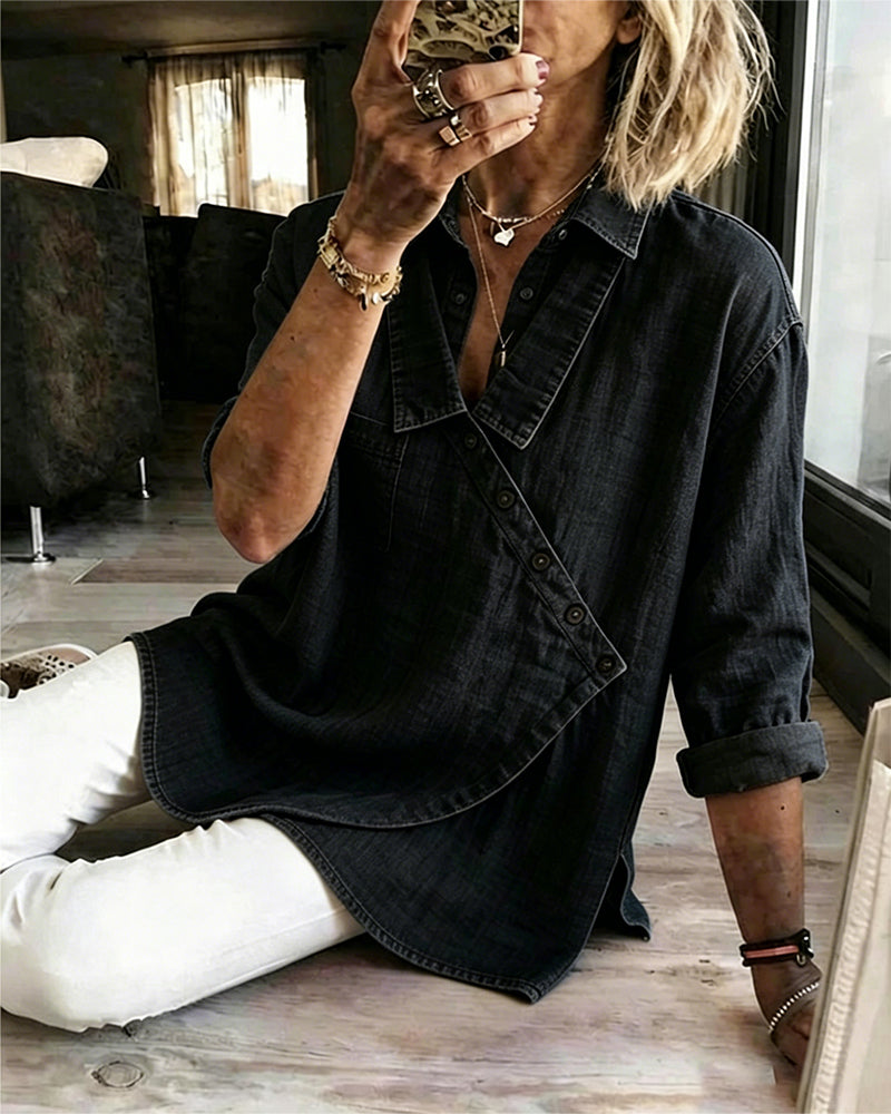 Scarlet | Oversized blouse met knopen