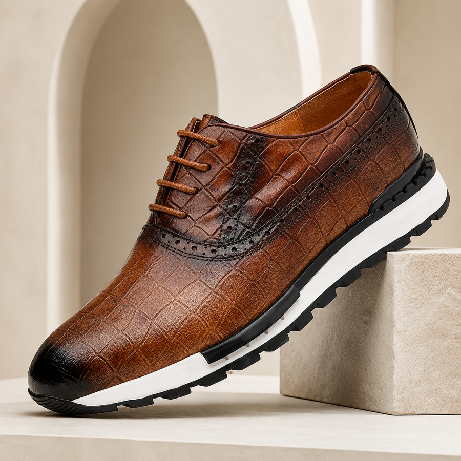 Jonas | Sneakers met krokodilprint Schoenen