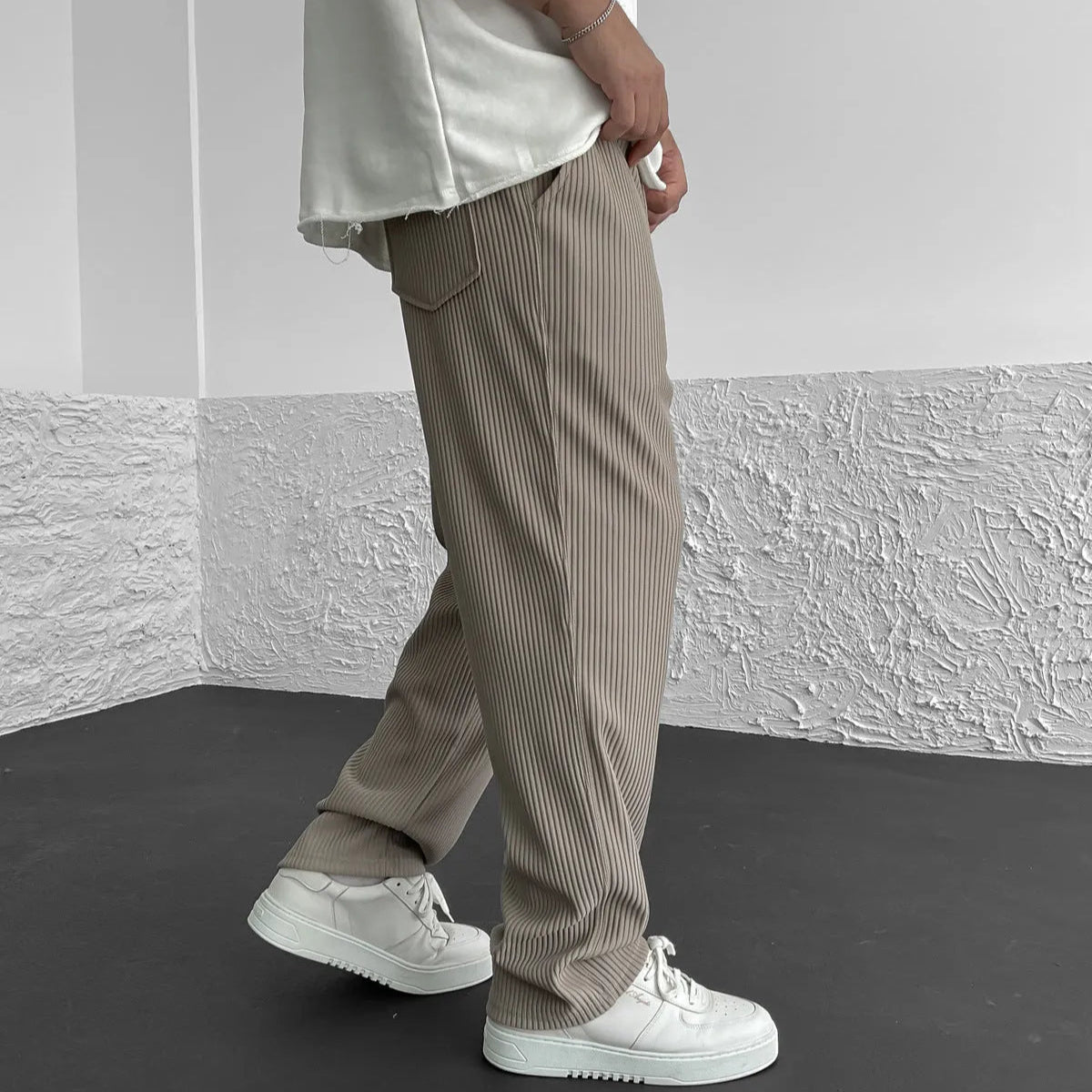 Hugo | Geribde broek casual