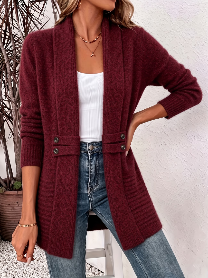 Carmel | Gebreide blazer met details
