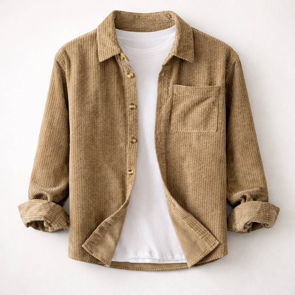 Gerard | Ribfluwelen overshirt