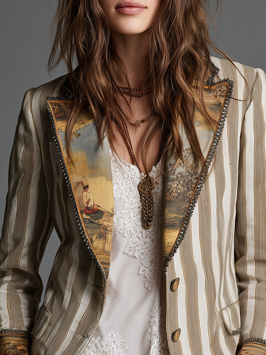 Geertje | Gestreepte Blazer
