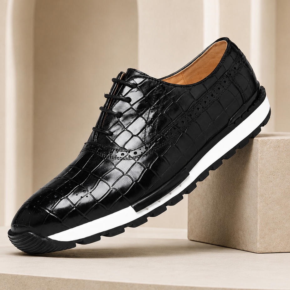 Jonas | Sneakers met krokodilprint Schoenen