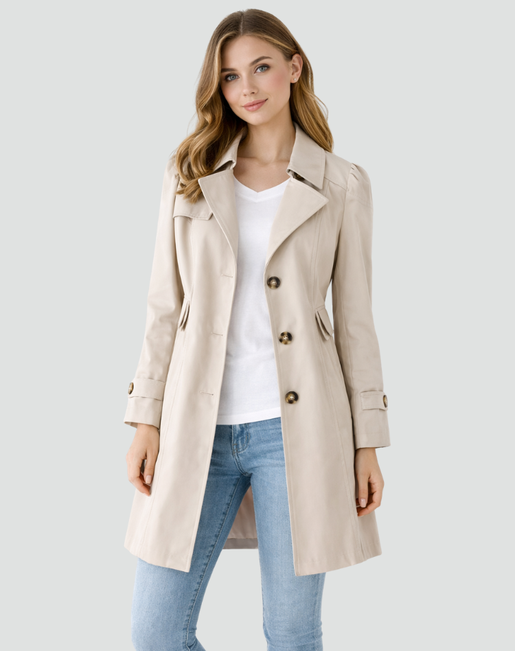 Phebe | Waterdichte Trenchcoat met Windwerende Bescherming