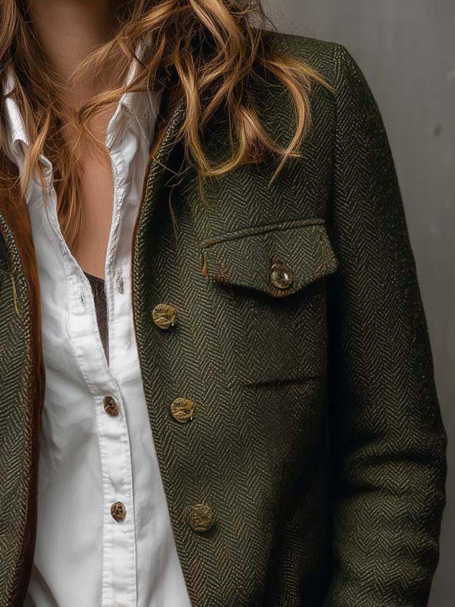 Anne-Fleur | Heritage herringbone blazer
