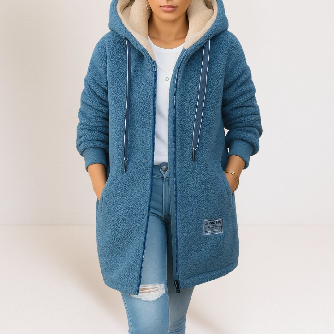 Amine | Zachte Hooded Jas met Windwerende Bescherming