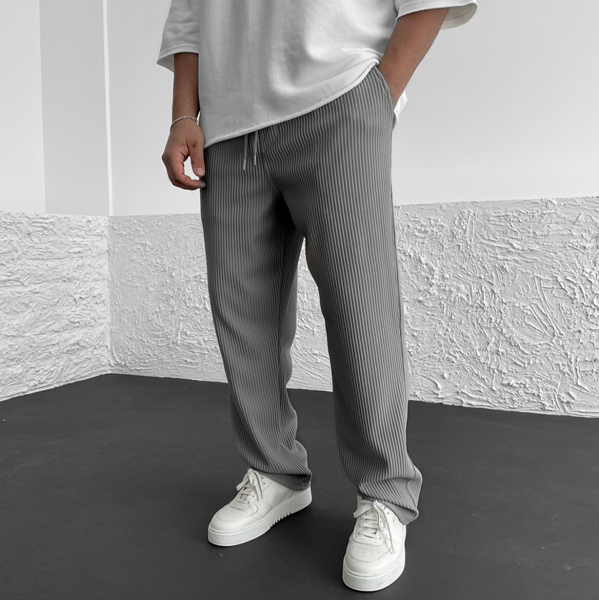 Hugo | Geribde broek casual