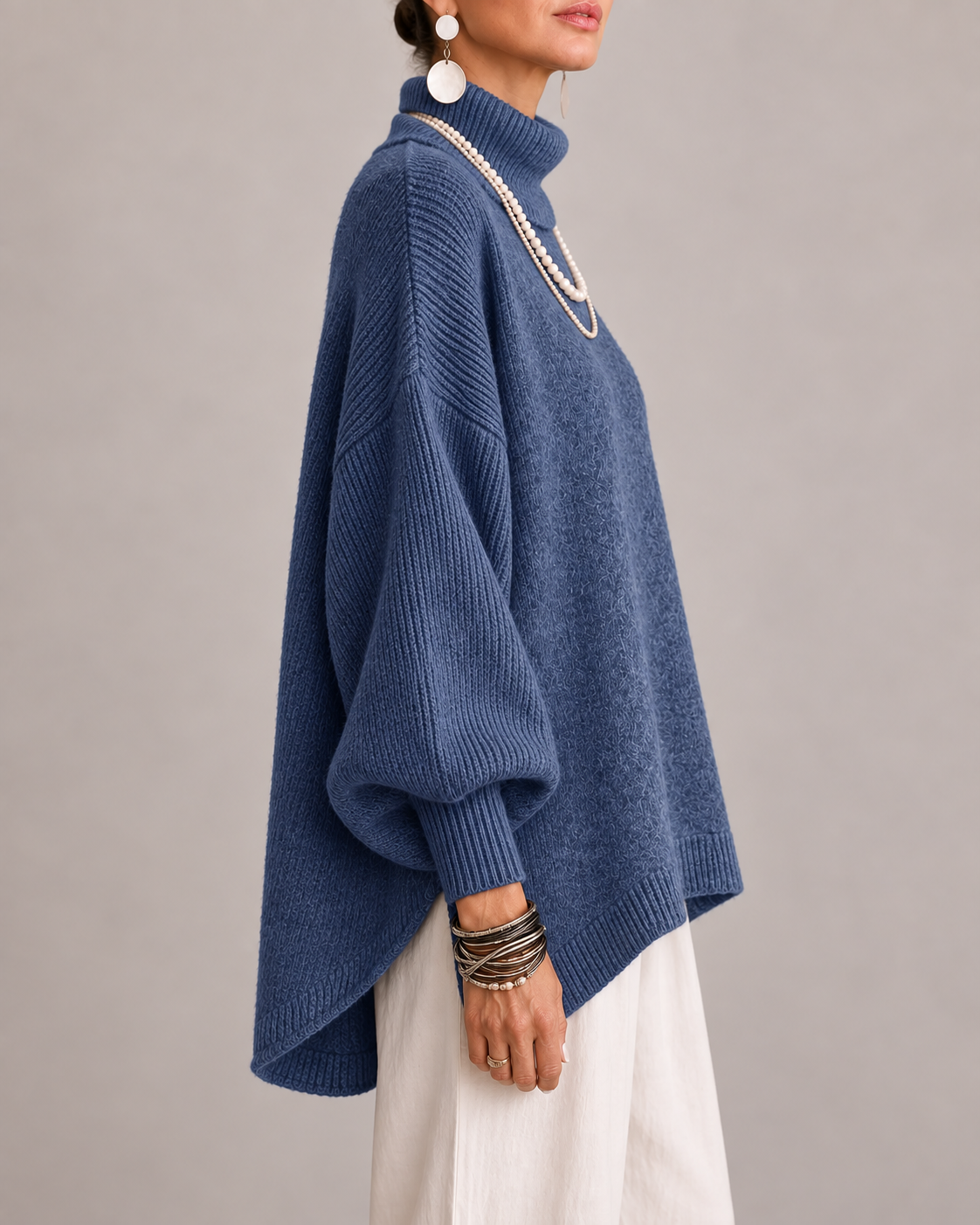 Luciana | Oversized Coltrui met Pofmouwen en Extra Warmte-Isolatie