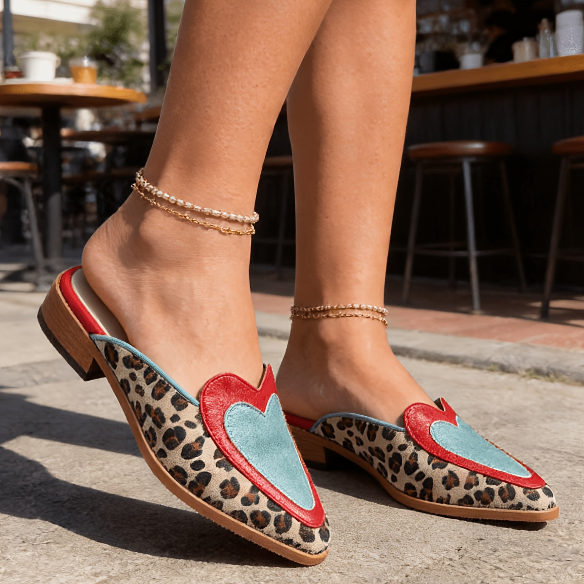 Daniëlla | Leopard Loafers met hartje