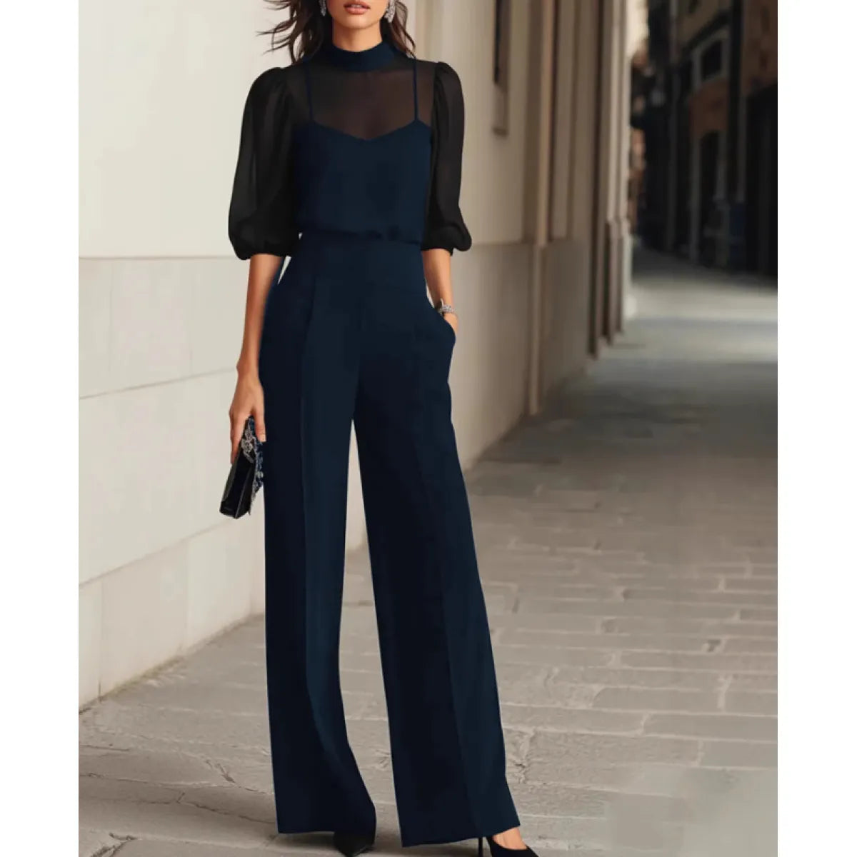 Maasje | Elegante jumpsuit met pufmouwen