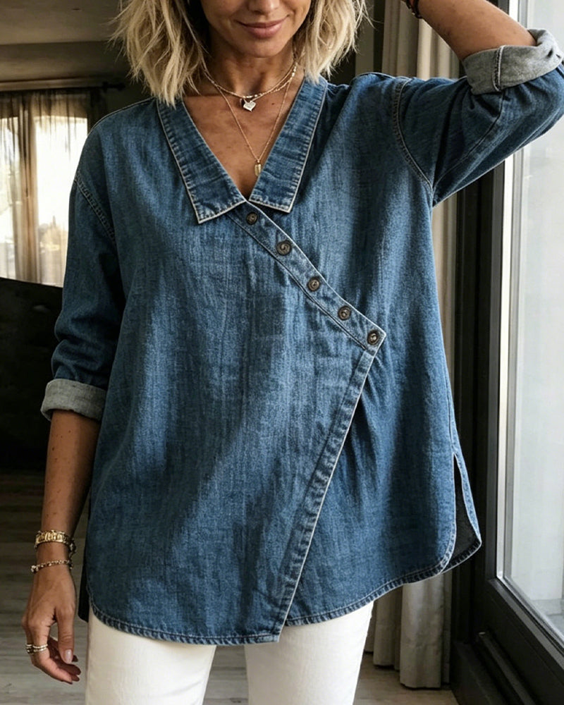 Scarlet | Oversized blouse met knopen