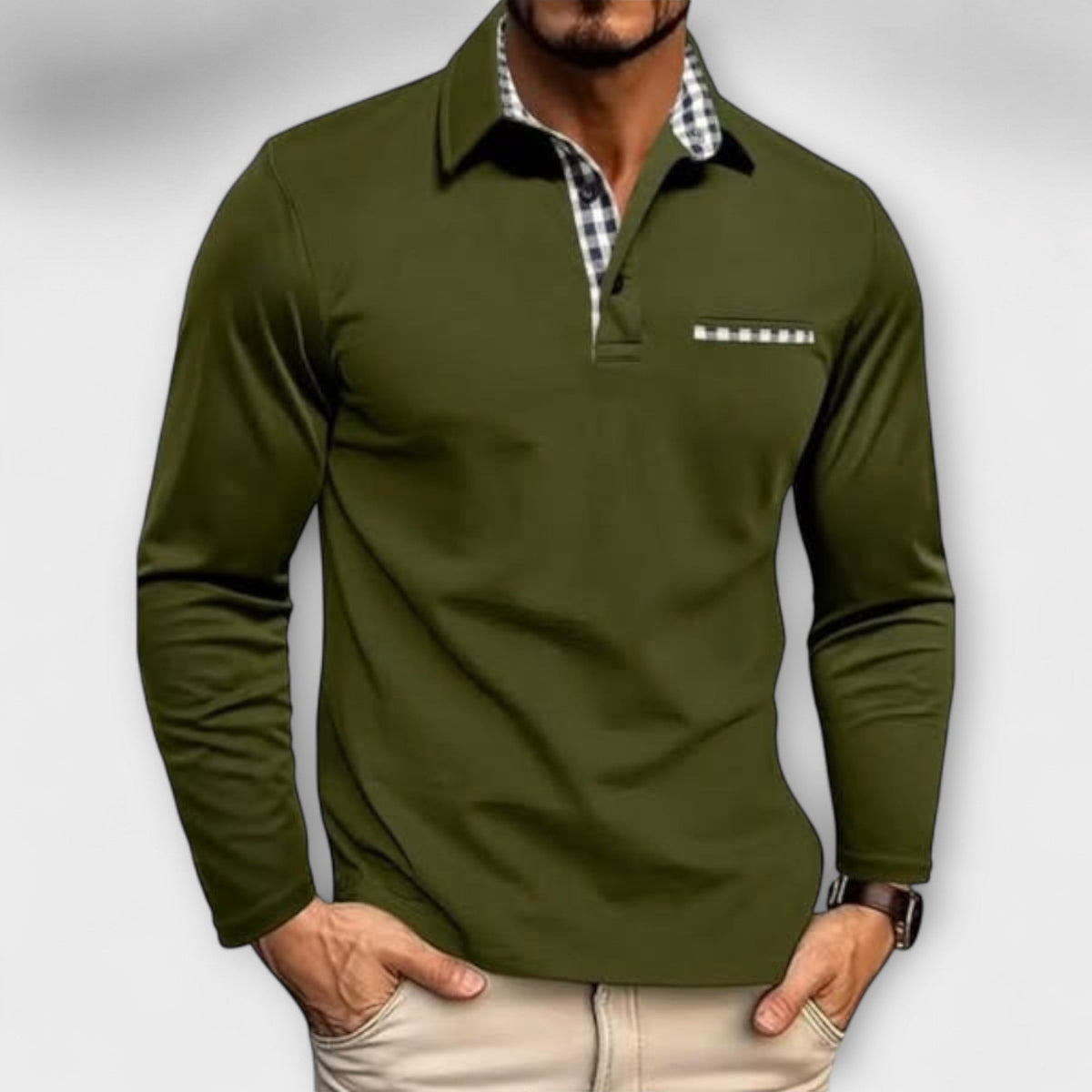 Harmen | Klassiek poloshirt langarm